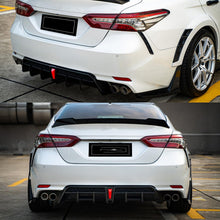 Load image into Gallery viewer, Rear Diffuser Lip Compatibility with 2018-2023 Camry SE XSE Yofer Style V2 LED Rear Bumper - side angle view