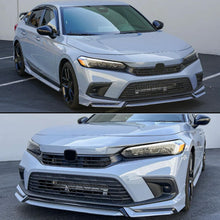 Load image into Gallery viewer, Front Lip Compatibility with 2022-2024 Civic Yofer Style Front Bumper Chin Lip Splitter Spoiler Kit - side angle view