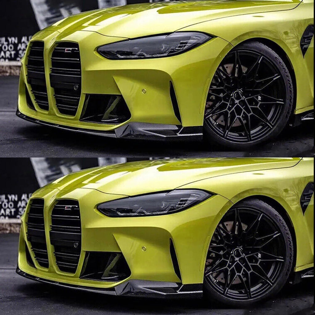 Front Lip Compatibility with 2021-2024 G80 M3 G82 G83 M4 Front Splitter Bumper Chin Lip Spoiler - side angle view