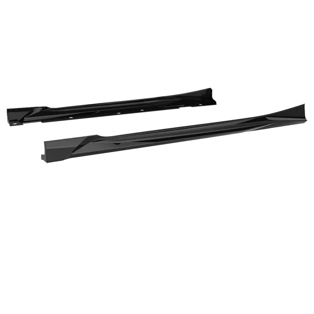 Compatibility with 2018-2020 Accord Side Skirts Exterior Door Panel Trim Body Kits ABS Gloss Black - installed fitment view