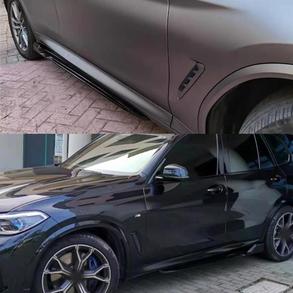 Side Skirts Compatibility with 2018-2023 X3 X3M G01 X4 X4M G02 Rocker Panel Door Extension Lips - side angle view