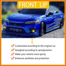 Load image into Gallery viewer, Front Lip Compatibility with 2022-2024 Civic Yofer Style Front Bumper Chin Lip Splitter Spoiler Kit - side angle view
