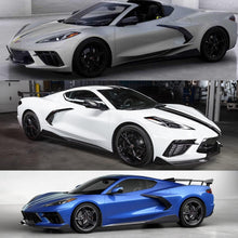 Load image into Gallery viewer, Side Skirts Compatibility with 2020-2023 Corvette C8 Rocker Panel Door Extension Lips Pair Diffuser - side angle view