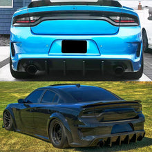 Load image into Gallery viewer, Rear Diffuser Lip Compatibility with 2020-2024 Charger Widebody SRT Hellcat Scat Pack Rear Bumper - side angle view