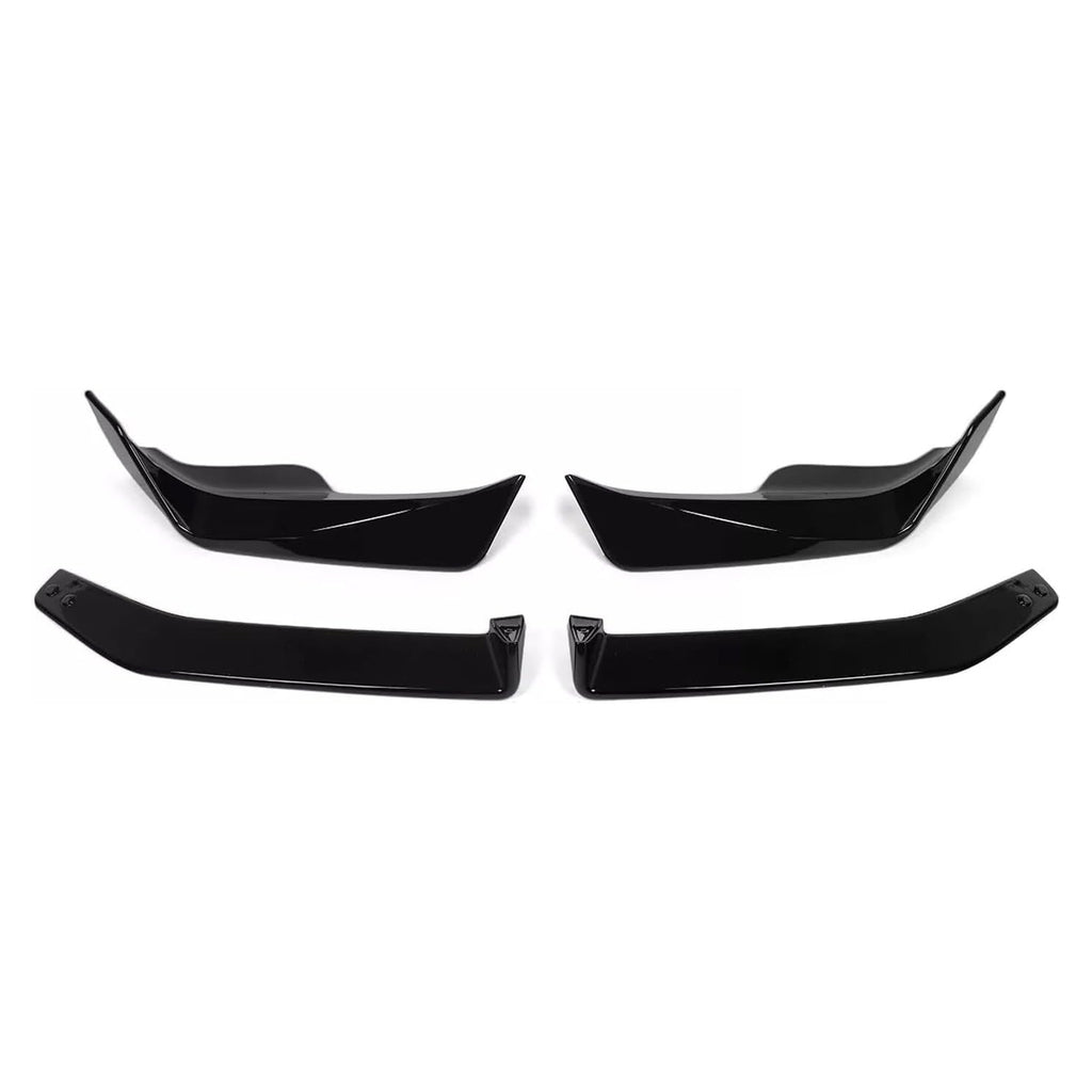 2022-2024 X1 U11 M Sport MP Style Front Bumper Chin Diffuser Lip Air Dam Splitter Spoiler (Gloss Black) - side angle view