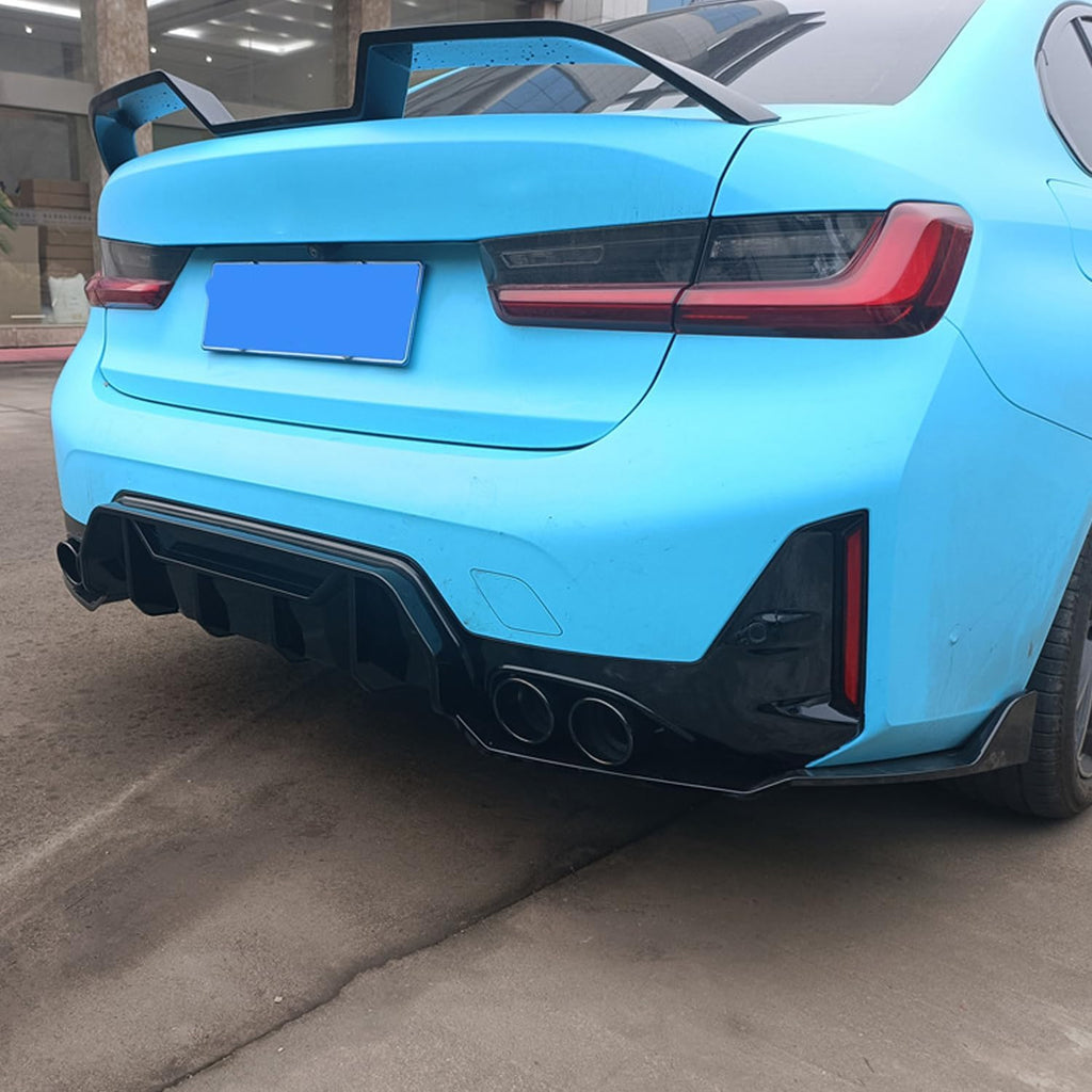 Rear Spoiler Compatibility with 2020-2023 4 Series G22 Coupe & G82 M4 M440i 430i V Style Rear - side angle view