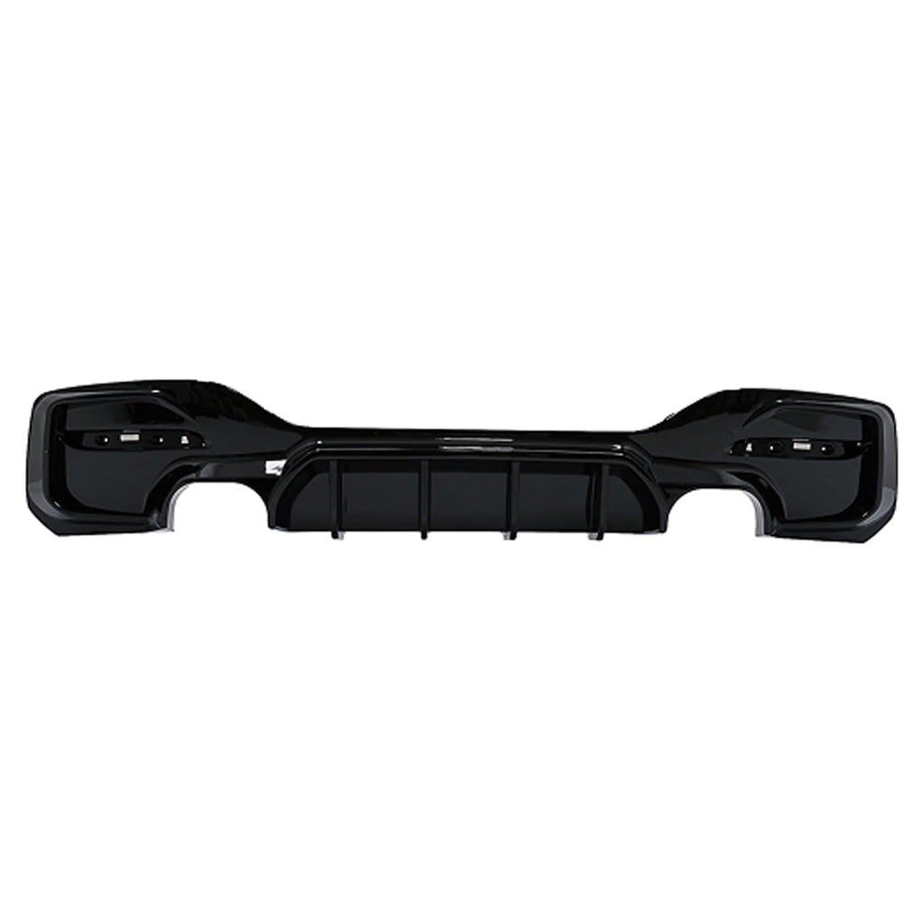 Rear Diffuser Compatibility with 2015-2019 1 Series F20 F21 M Sport Rear Bumper Chin Diffuser Lip - side angle view