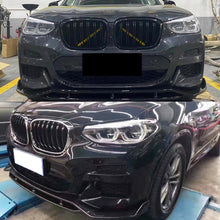 Load image into Gallery viewer, 2018-2020 X3 X4 G01 G02 M Sport Front Chin Diffuser Lip Air Dam ABS Splitter Spoiler (Gloss Black) - side angle view