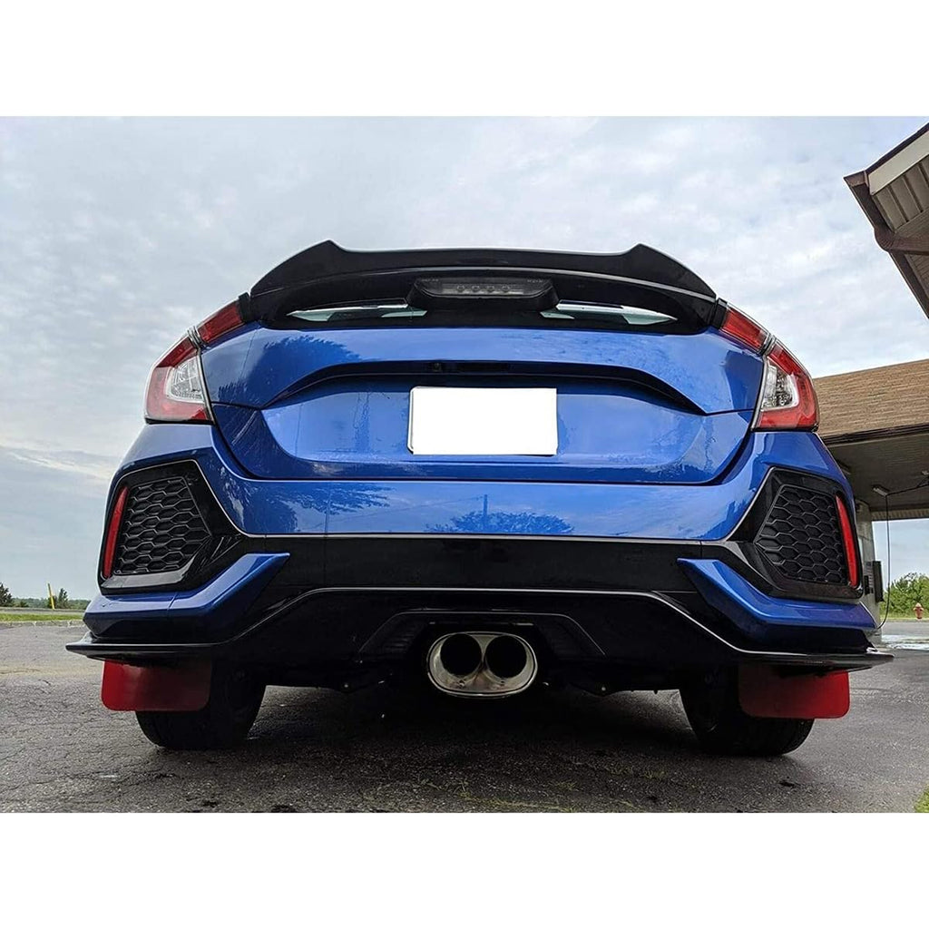 Spoiler Compatibility with Civic 2016-2021 Hatchback 10 X Generation 5Dr Type-R EX EX-L LX Sport - side angle view
