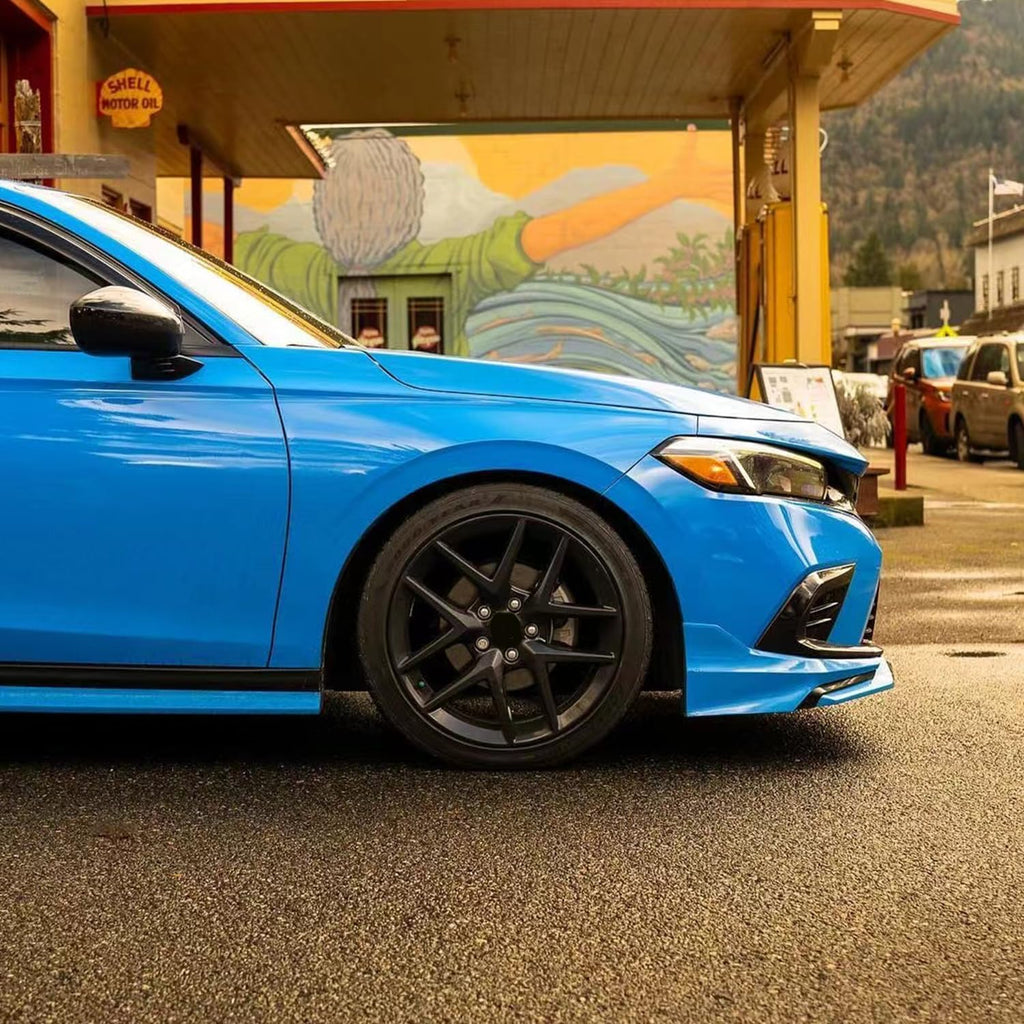 Front Lip Compatibility with 2022-2024 Civic Yofer Style Front Bumper Chin Lip Splitter Spoiler Kit - included parts view