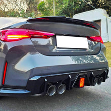 Load image into Gallery viewer, Rear Diffuser Compatibility with 2021-2024 G80 M3 G82 G83 M4 Rear Lower Bumper Diffuser Lip Kit - side angle view