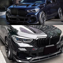 Load image into Gallery viewer, 2019-2023 X5 G05 M Sport Front Bumper Lower Valance Chin Lip Splitter Spoiler Kit (Carbon Fiber) - side angle view