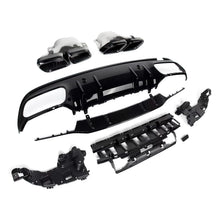 Load image into Gallery viewer, Rear Diffuser Compatibility with 2015-2021 C Class W205 AMG Sedan C300 C43 C63 4Door C63 Style Rear - installed fitment view