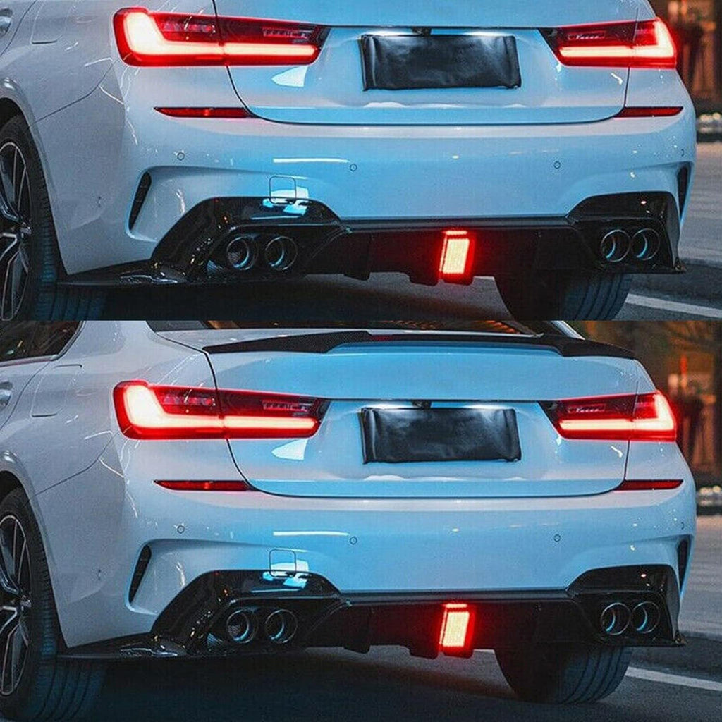 Rear Diffuser Lip Compatibility with 2019-2022 3 Series G20 330i M340i Sport Rear Bumper Diffuser - side angle view