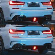 Load image into Gallery viewer, Rear Diffuser Lip Compatibility with 2019-2022 3 Series G20 330i M340i Sport Rear Bumper Diffuser - side angle view