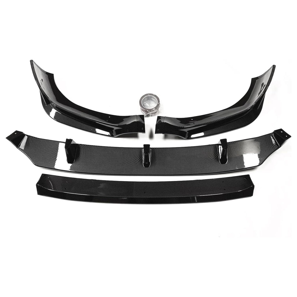 Front Lip Compatibility with 2020-2023 X6 G06 M Sport Front Bumper Lower Valance Chin Lip Splitter - side angle view
