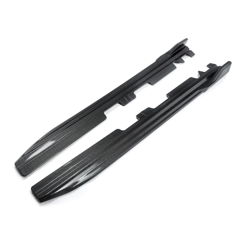 Side Skirts Compatibility with 2018-2023 X3 X3M G01 X4 X4M G02 Rocker Panel Door Extension Lips - side angle view