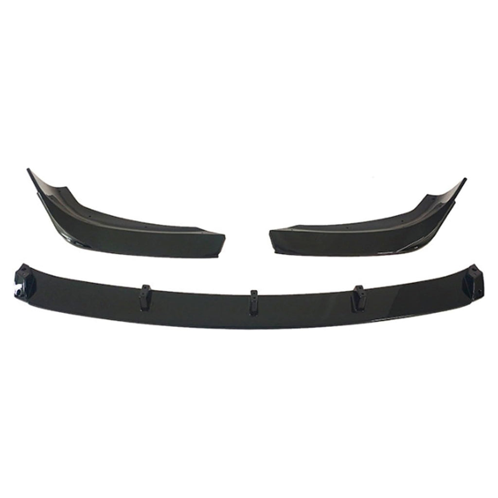 2016-2021 X1 F48 F49 Base Model Front Bumper Chin Diffuser Lip Air Dam Splitter Spoiler (Gloss Black) - side angle view