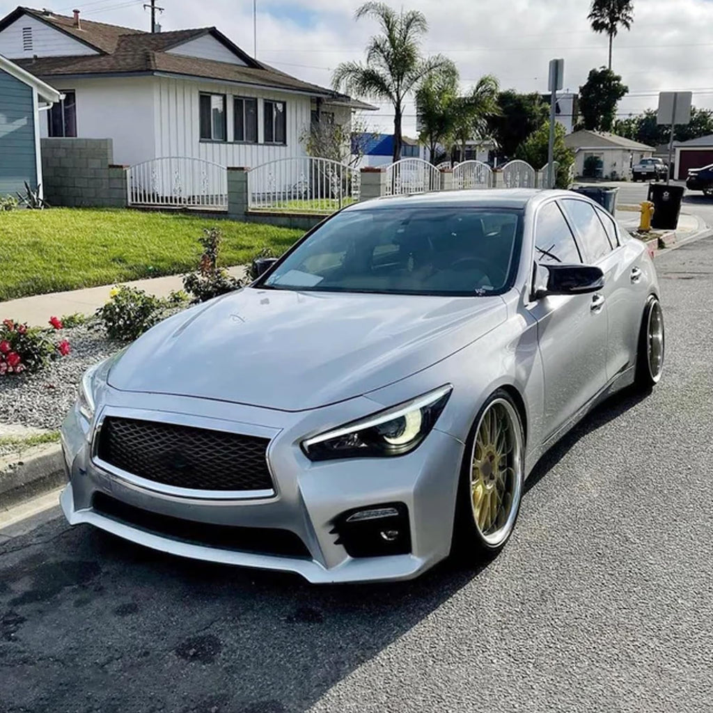 Door Mirror Covers Compatibility With 2014-2020 Q50 2015-2020 Q60 Q70 QX30 QX50 Rearview Side Left - side angle view