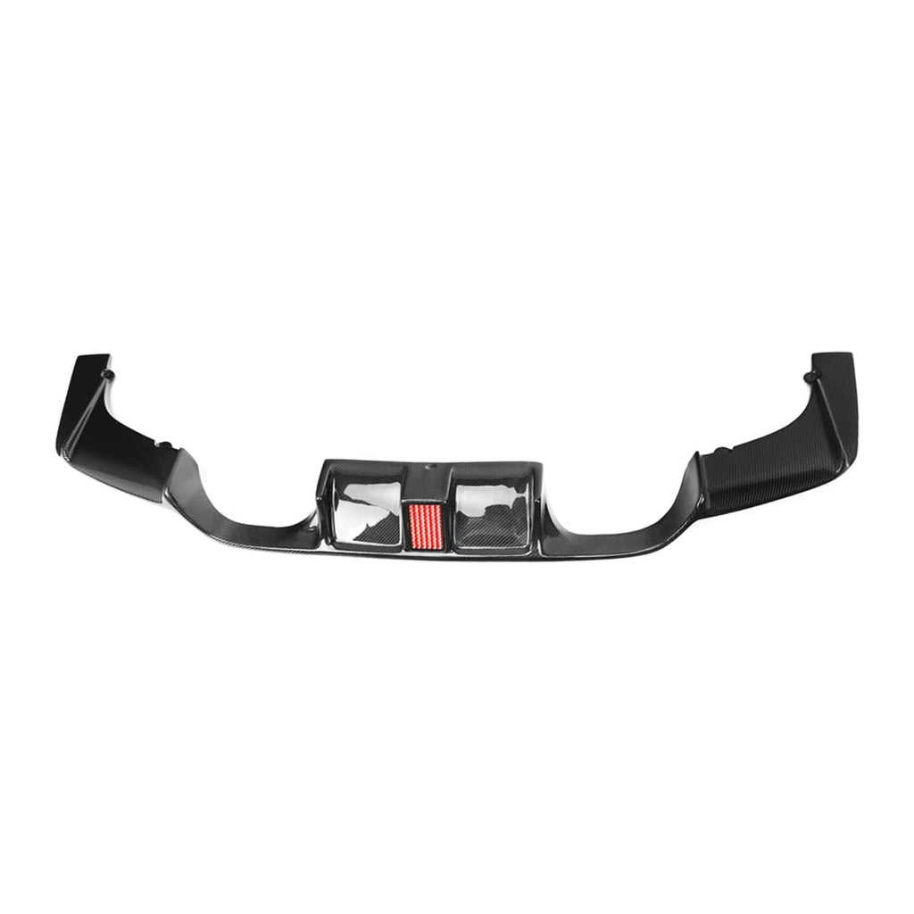 Compatibility with 2015-2020 BMW F80 M3 F82 F83 M4 Rear Bumper Diffuser Chin Lip Splitter Spoiler - side angle view