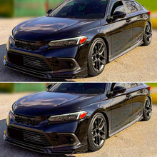 Load image into Gallery viewer, Front Lip Compatibility with 2022-2024 Civic Yofer Style Front Bumper Chin Lip Splitter Spoiler Kit - included parts view