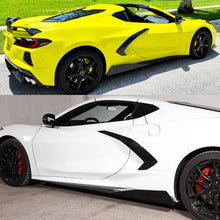 Load image into Gallery viewer, Side Skirts Compatibility with 2020-2023 Corvette C8 Rocker Panel Door Extension Lips Pair Diffuser - side angle view