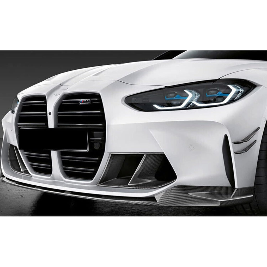 Front Lip Compatibility with 2021-2024 G80 M3 G82 G83 M4 Front Splitter Bumper Chin Lip Spoiler - included parts view