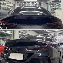 Load image into Gallery viewer, 2019-2023 8 Series G16 4 Door Rear Trunk Spliter Wing Lid (Carbon Fiber Style) - side angle view