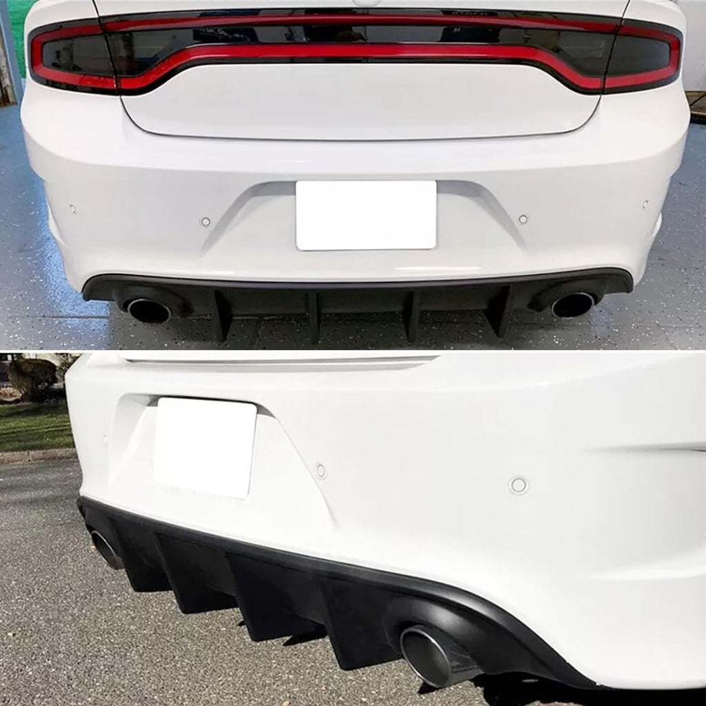 Rear Diffuser Compatibility with 2015-2024 Charger SRT Non-Widebody Models Rear Bumper Chin - included parts view