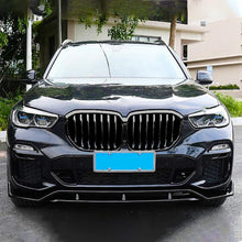 Load image into Gallery viewer, 2019-2023 X5 G05 M Sport Front Bumper Lower Valance Chin Lip Splitter Spoiler Kit (Gloss Black) - included parts view