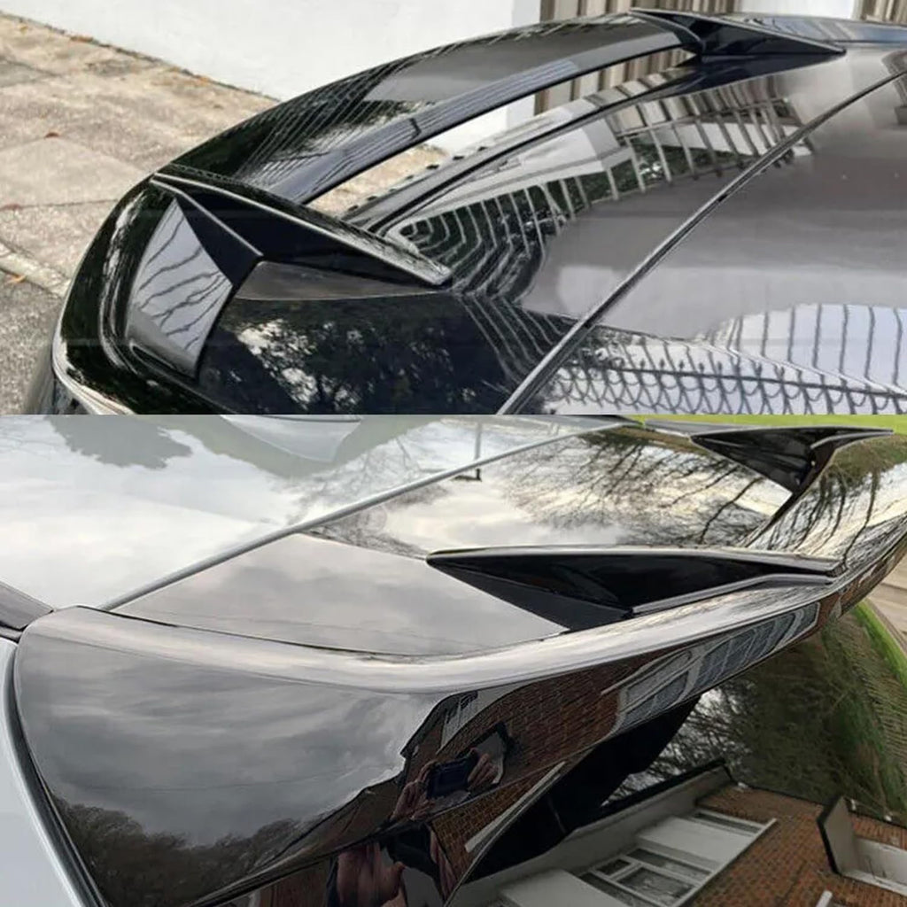 Roof Spoiler Compatibility with 2018-2023 X3 G01 MP Style Rear Trunk Spliter Wing Lip (Gloss Black) - included parts view