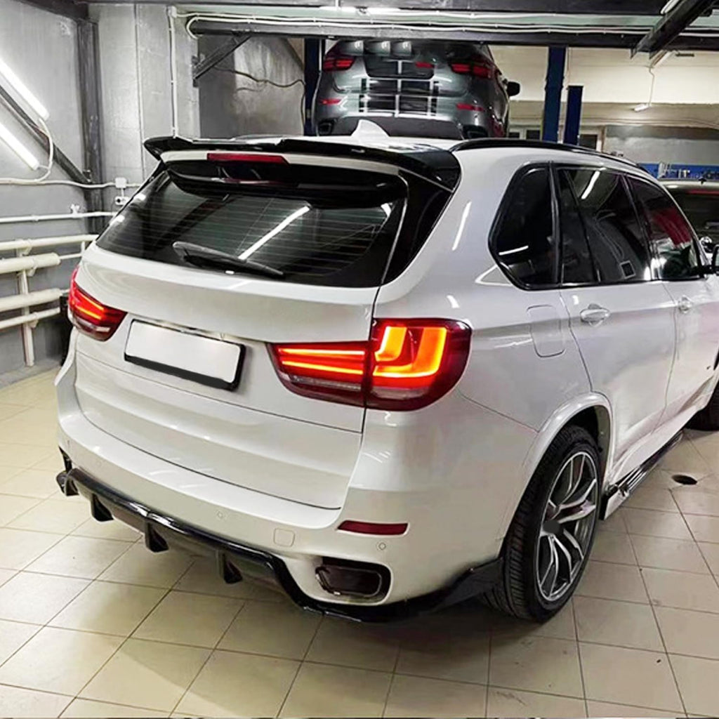 Rear Diffuser Compatibility with 2014-2018 X5 F15 Rear Bumper Chin Diffuser Kit Spoiler Splitter - included parts view
