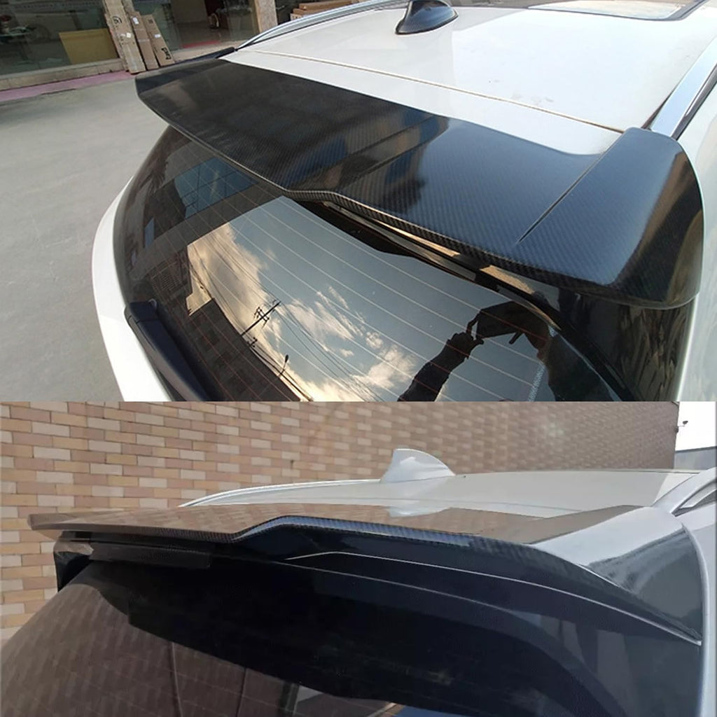 Rear Roof Spoiler Compatibility with 2018-2023 X3 G01 Rear Trunk Spliter Wing Lip (Carbon Fiber Style) - included parts view