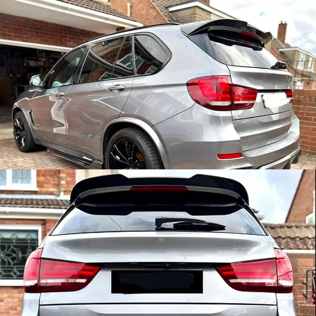 Rear Roof Spoiler Compatibility with 2014-2018 F15 F85 X5 X5M Rear Trunk Spliter Wing Lid (Carbon - included parts view