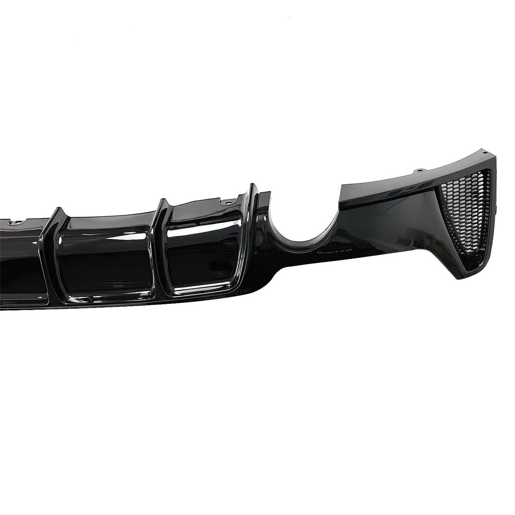 Compatibility with 2014-2020 BMW 4 Series F32 F33 F36 M Sport Rear Diffuser Bumper Chin Lip Gloss Black - included parts view