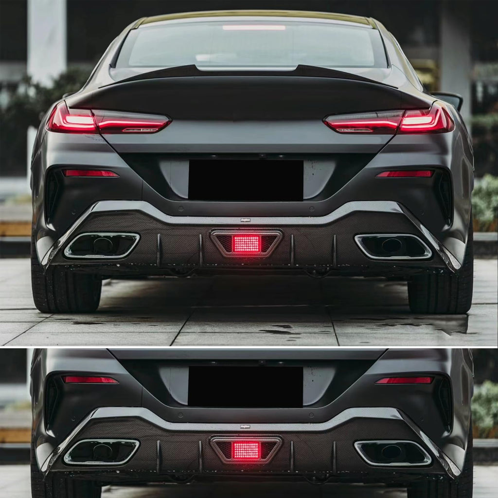 Rear Diffuser Compatibility with 2019-2023 8 Series G16 M Sport 4 Door Rear Bumper Chin Diffuser - included parts view