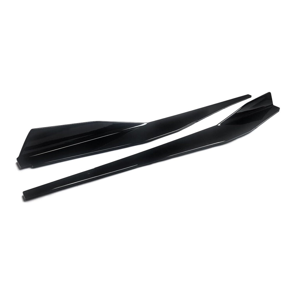 Side Skirts Compatibility with 2020-2023 Corvette C8 Rocker Panel Door Extension Lips Pair Diffuser - included parts view