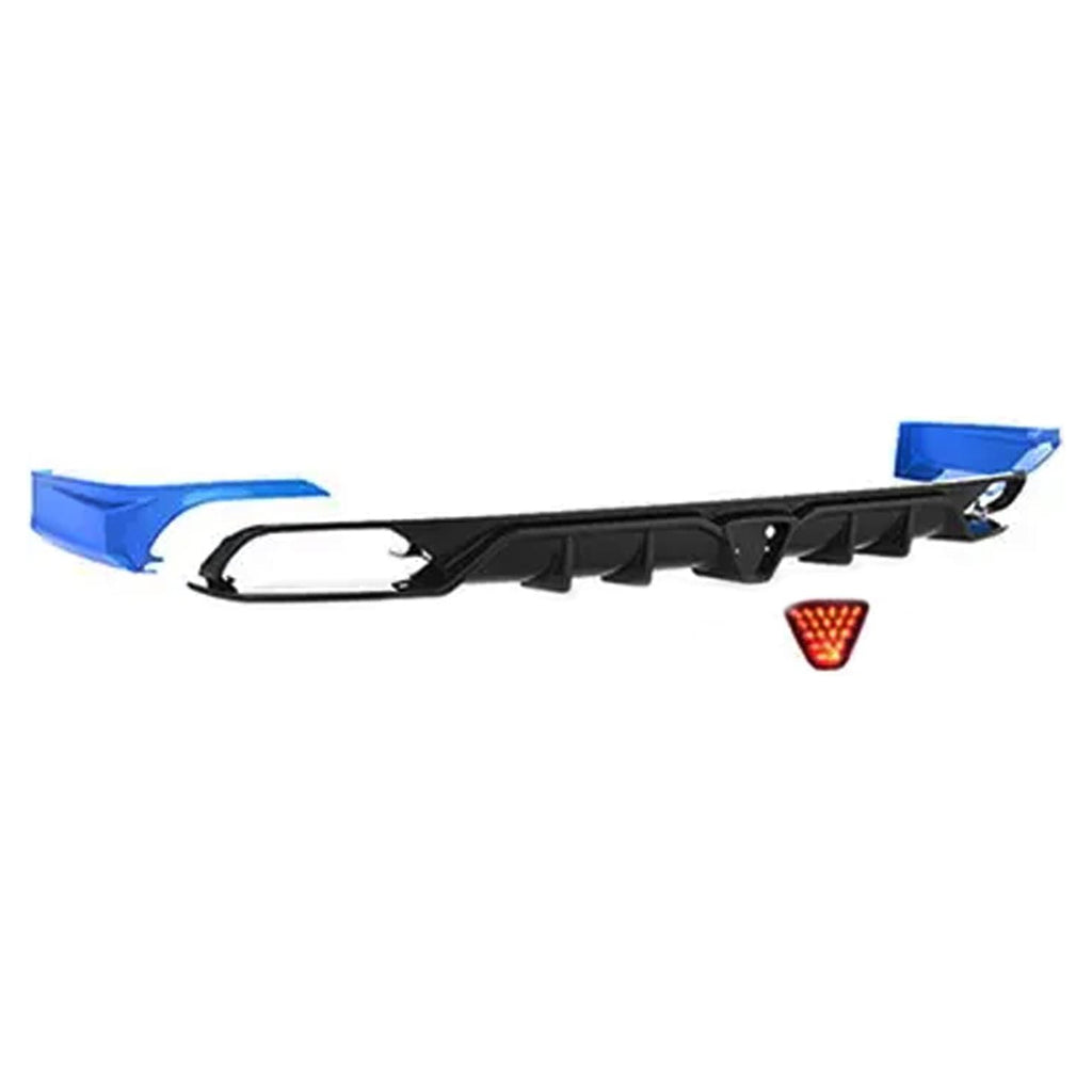 Rear Lip Compatibility with 2018-2022 Accord 10th Rear Bumper Diffuser Lip with W LED Brake Light + - close-up detail view