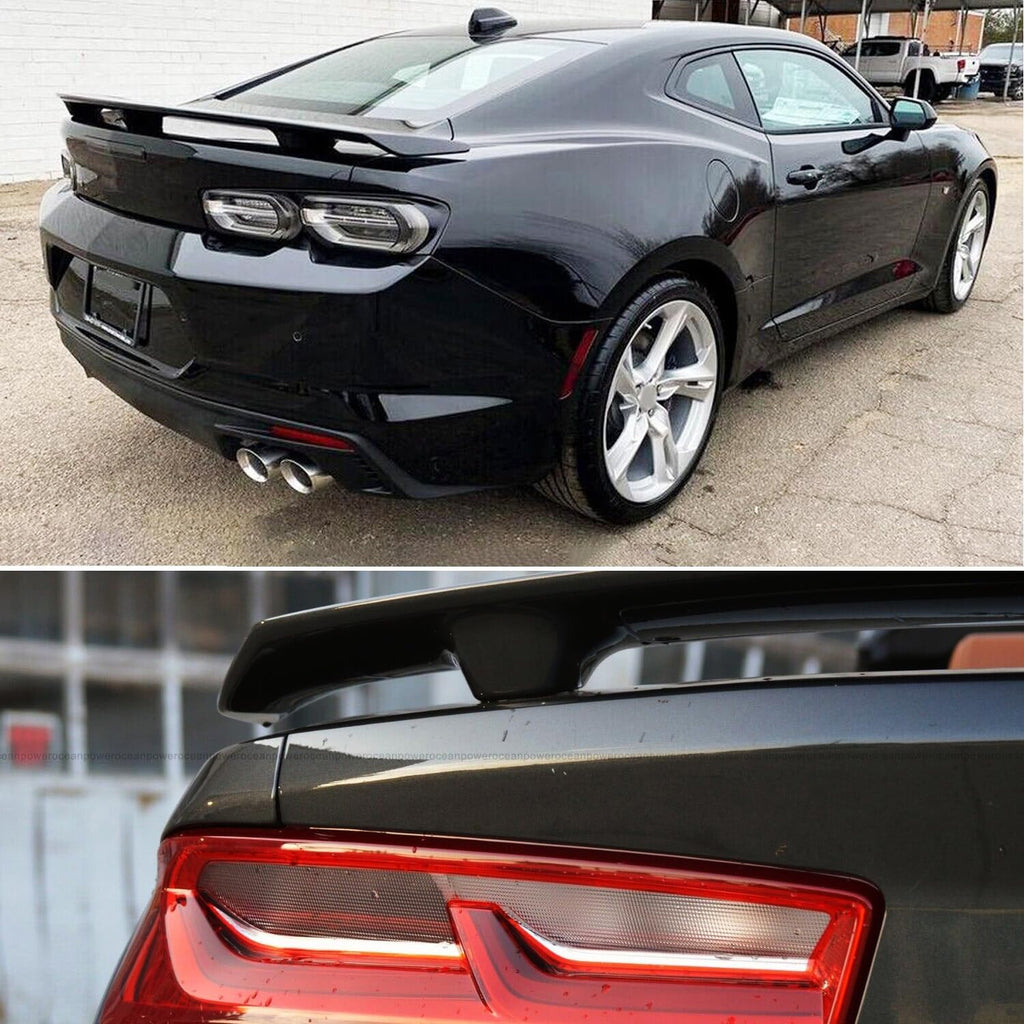Spoiler Compatibility with 2016-2023 Camaro LS LT1 LT SS RS ZL1 Style Rear High Wing Trunk Lid - close-up detail view