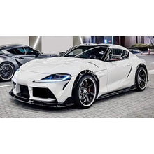 Load image into Gallery viewer, Front Lip Compatibility with 2020-2022 Supra GR A90 A91 Front Splitter Bumper Chin Lip Gloss Black - close-up detail view