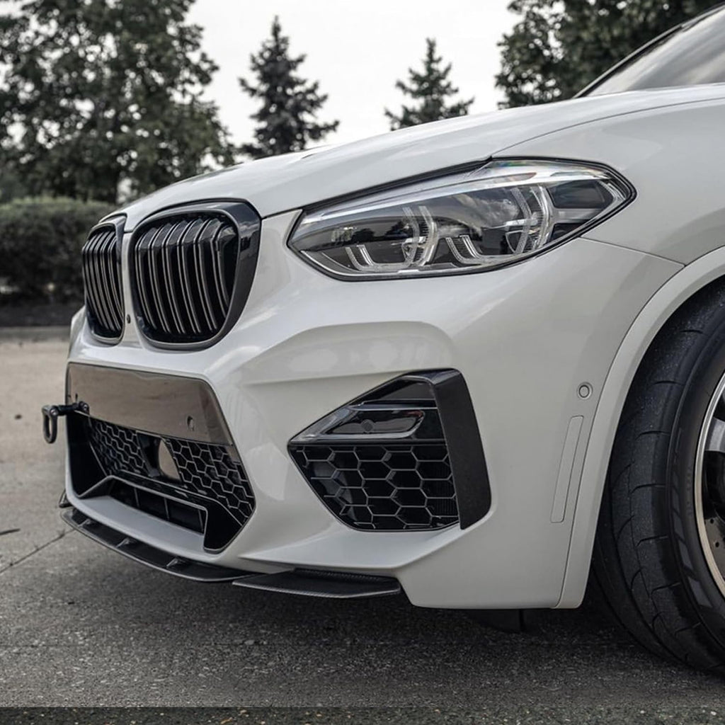 Front Bumper Lip Compatibility with 2019-2021 X3M F97 X4M F98 M Competition Sport Front Diffuser - included parts view