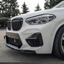Load image into Gallery viewer, Front Bumper Lip Compatibility with 2019-2021 X3M F97 X4M F98 M Competition Sport Front Diffuser - included parts view