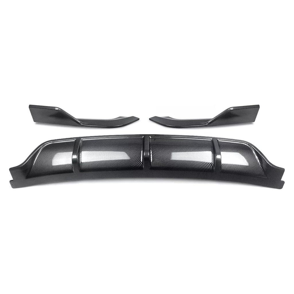 Rear Diffuser Compatibility with 2014-2018 X5 F15 Rear Bumper Chin Diffuser Kit Spoiler Splitter - close-up detail view