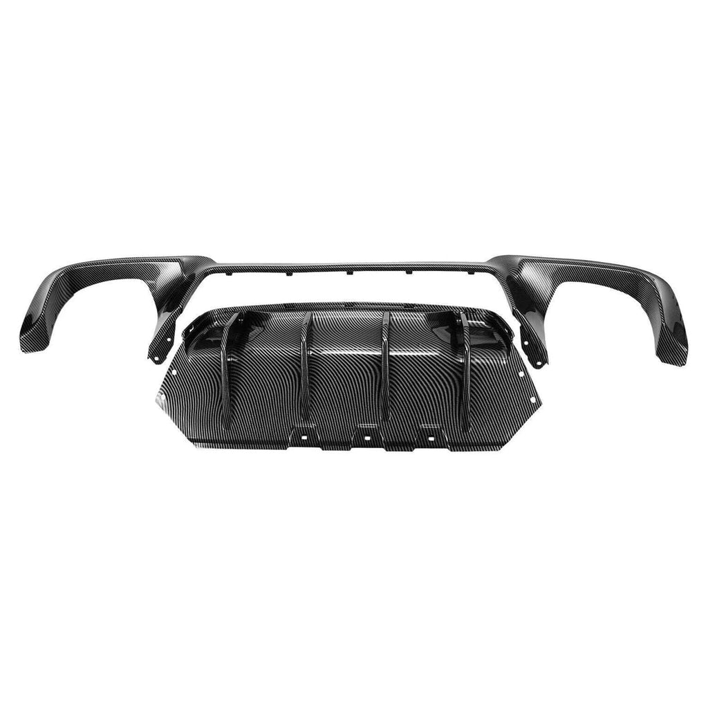 Rear Diffuser Compatibility with 2011-2016 5 Series F10 M5 M Sport Rear Bumper Chin Lip Quad - close-up detail view