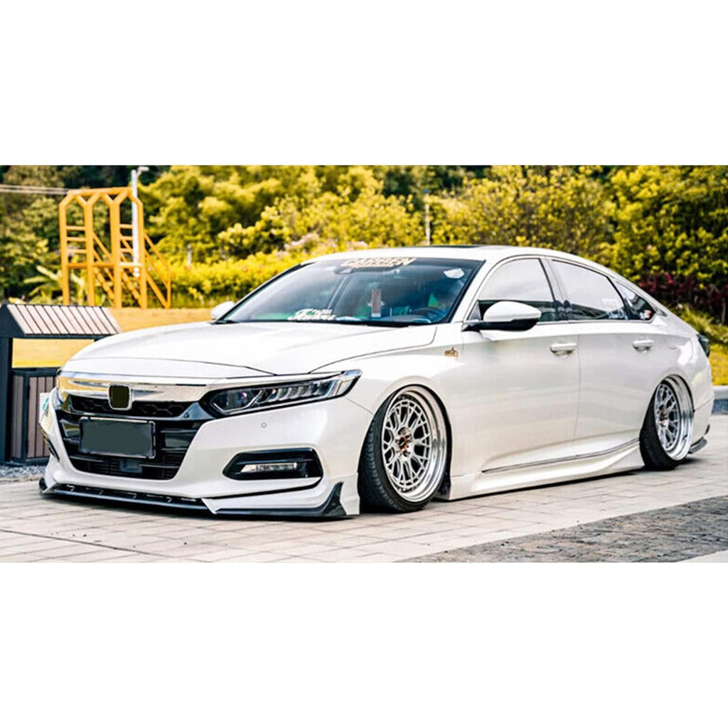 Compatibility with 2018-2020 Accord Side Skirts Exterior Door Panel Trim Body Kits ABS White - close-up detail view