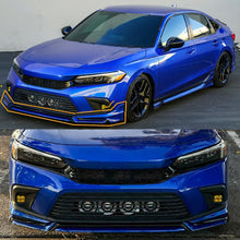 Load image into Gallery viewer, Front Lip Compatibility with 2022-2024 Civic Yofer Style Front Bumper Chin Lip Splitter Spoiler Kit - close-up detail view