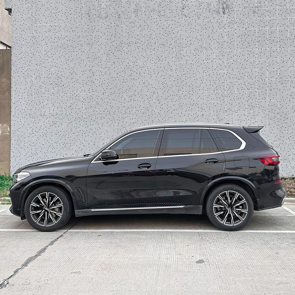 Rear Roof Spoiler Compatibility with 2019-2023 X5 G05 M Sport Rear Trunk Spliter Wing Lid Gloss Black - close-up detail view