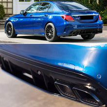 Load image into Gallery viewer, Rear Diffuser Compatibility with 2015-2021 C Class W205 AMG Sedan C300 C43 C63 4Door C63 Style Rear - included parts view