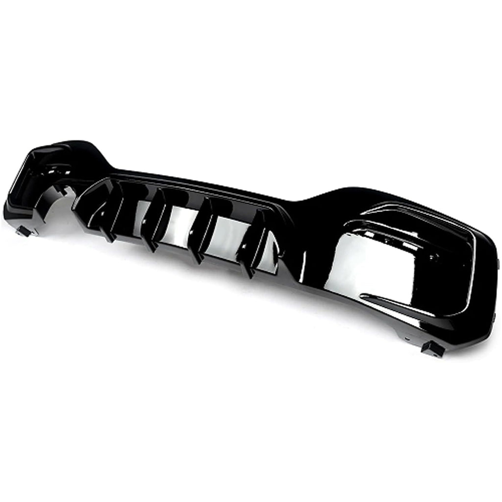 Rear Diffuser Compatibility with 2015-2019 1 Series F20 F21 M Sport Rear Bumper Chin Diffuser Lip - close-up detail view