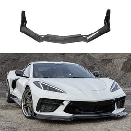Front Lip Compatible with 2022 2023 Corvette C8 Z51 ZR1 Style STG 3 Winglet Front Bumper Chin Lip - main product view